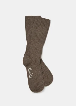 Cashmere rib socks