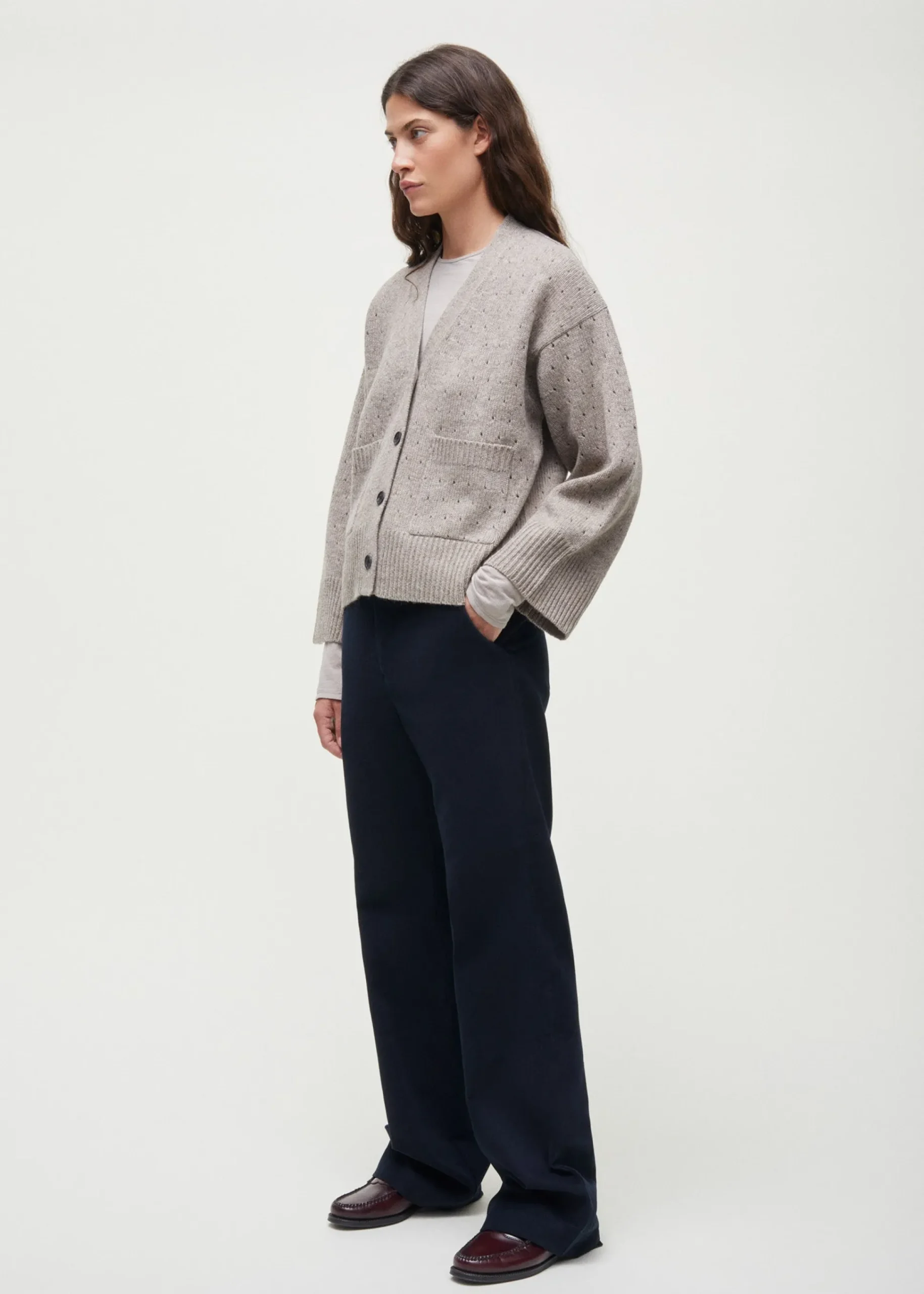 Cora dot wool cardigan