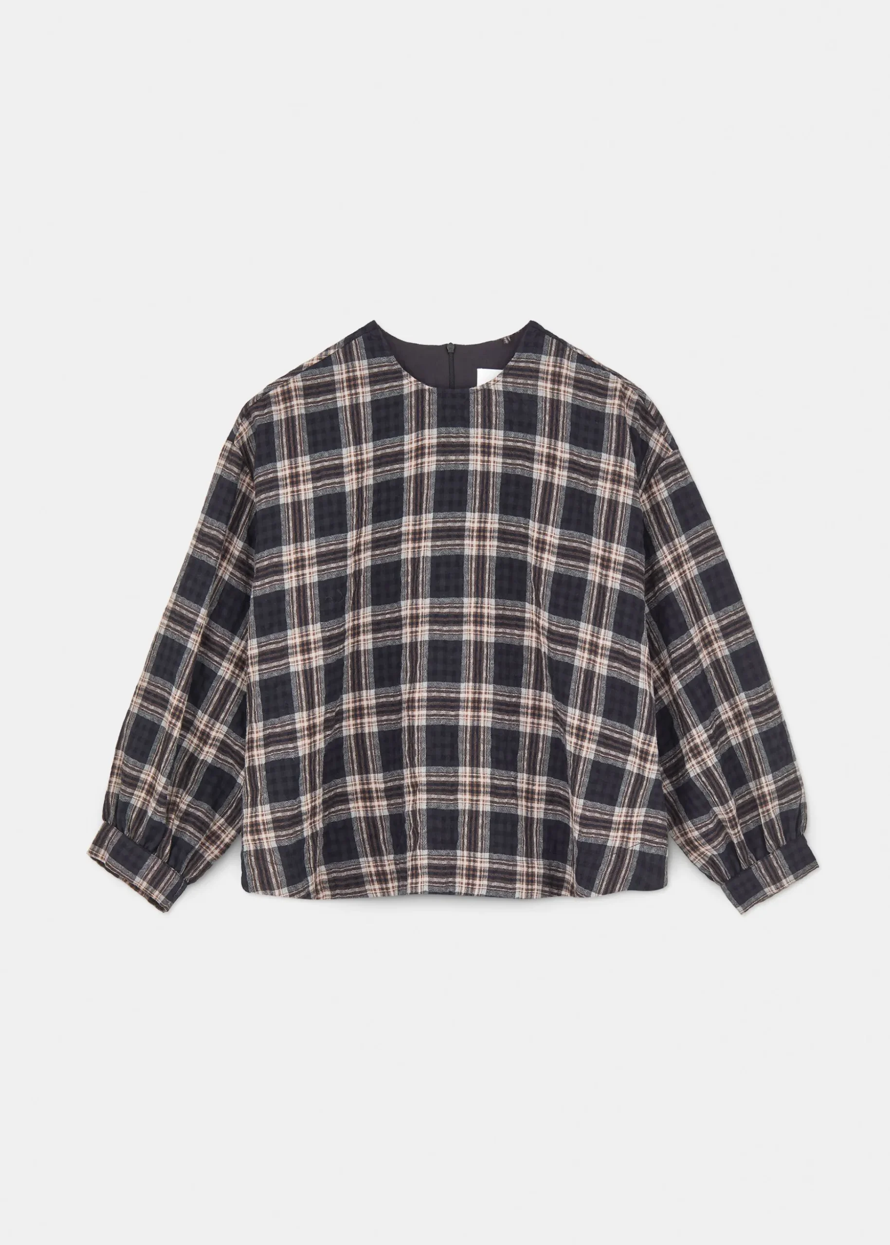 Glenn checked wool blouse