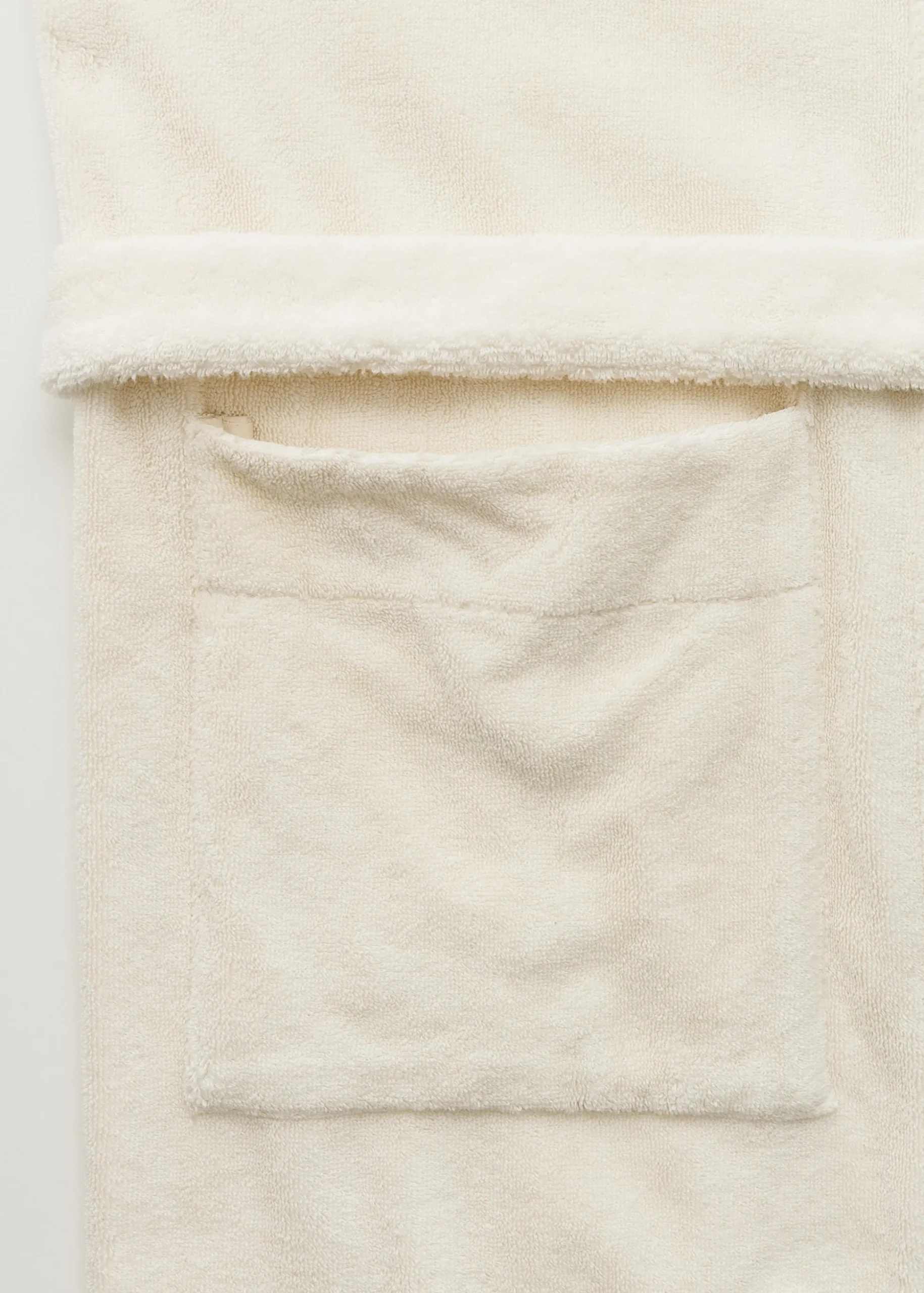 Hooded bathrobe terry