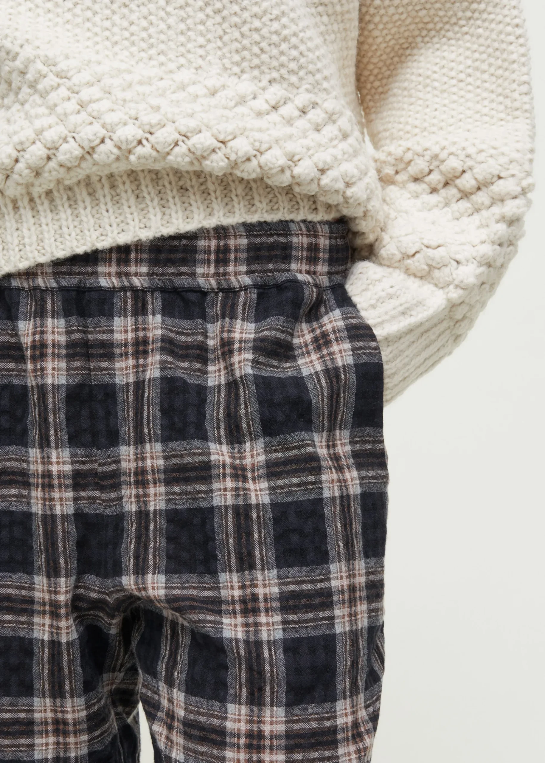 My pant checked wool