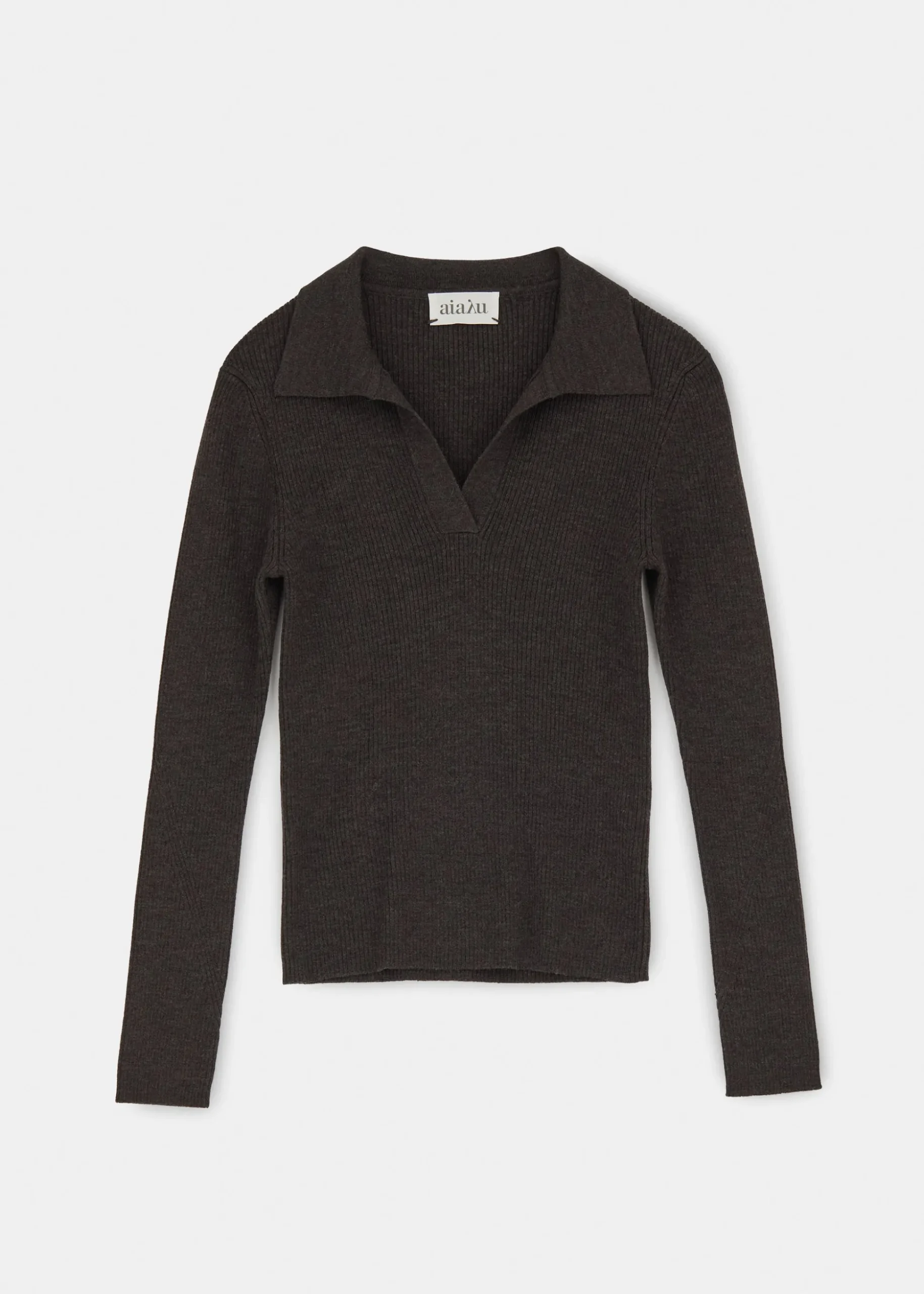 Noa merino wool polo blouse