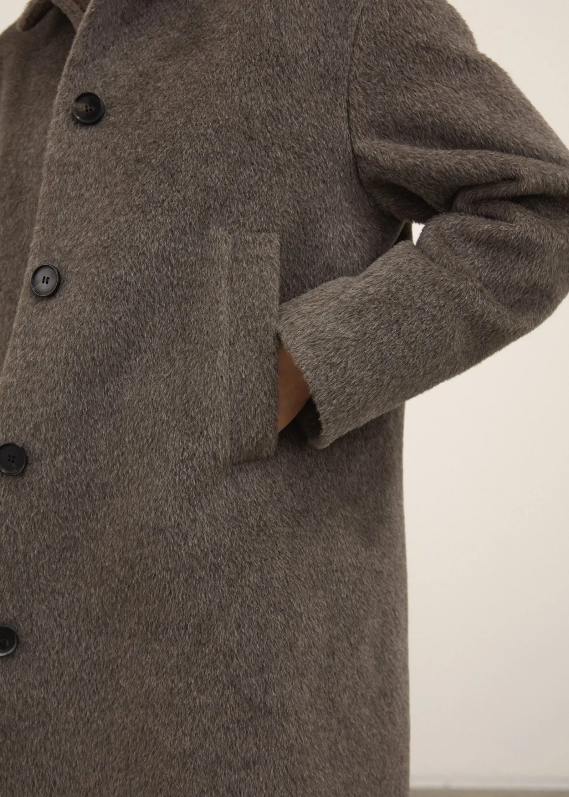 Noor llama wool coat