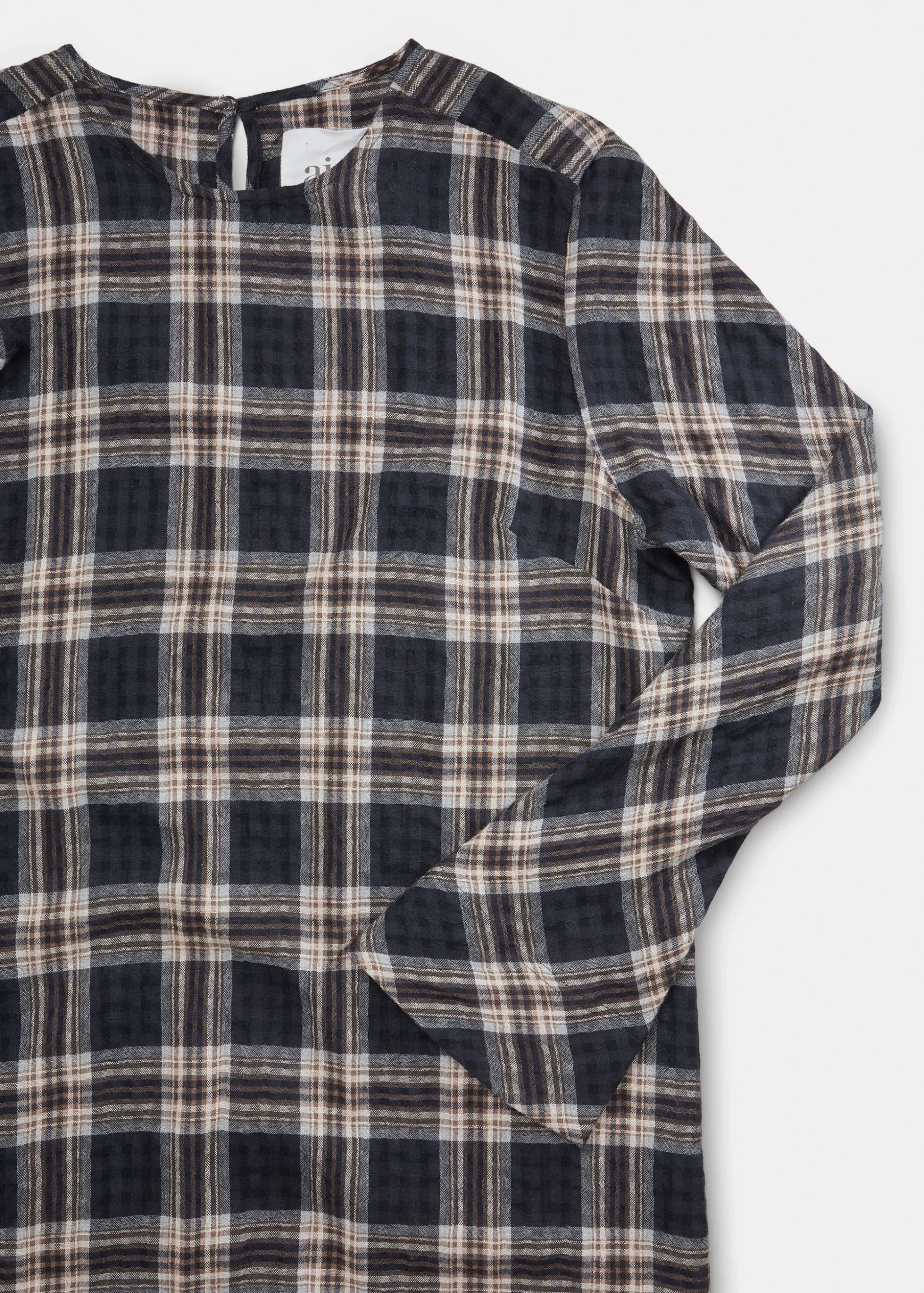 Novia dress checked wool