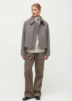 Short wool jacket