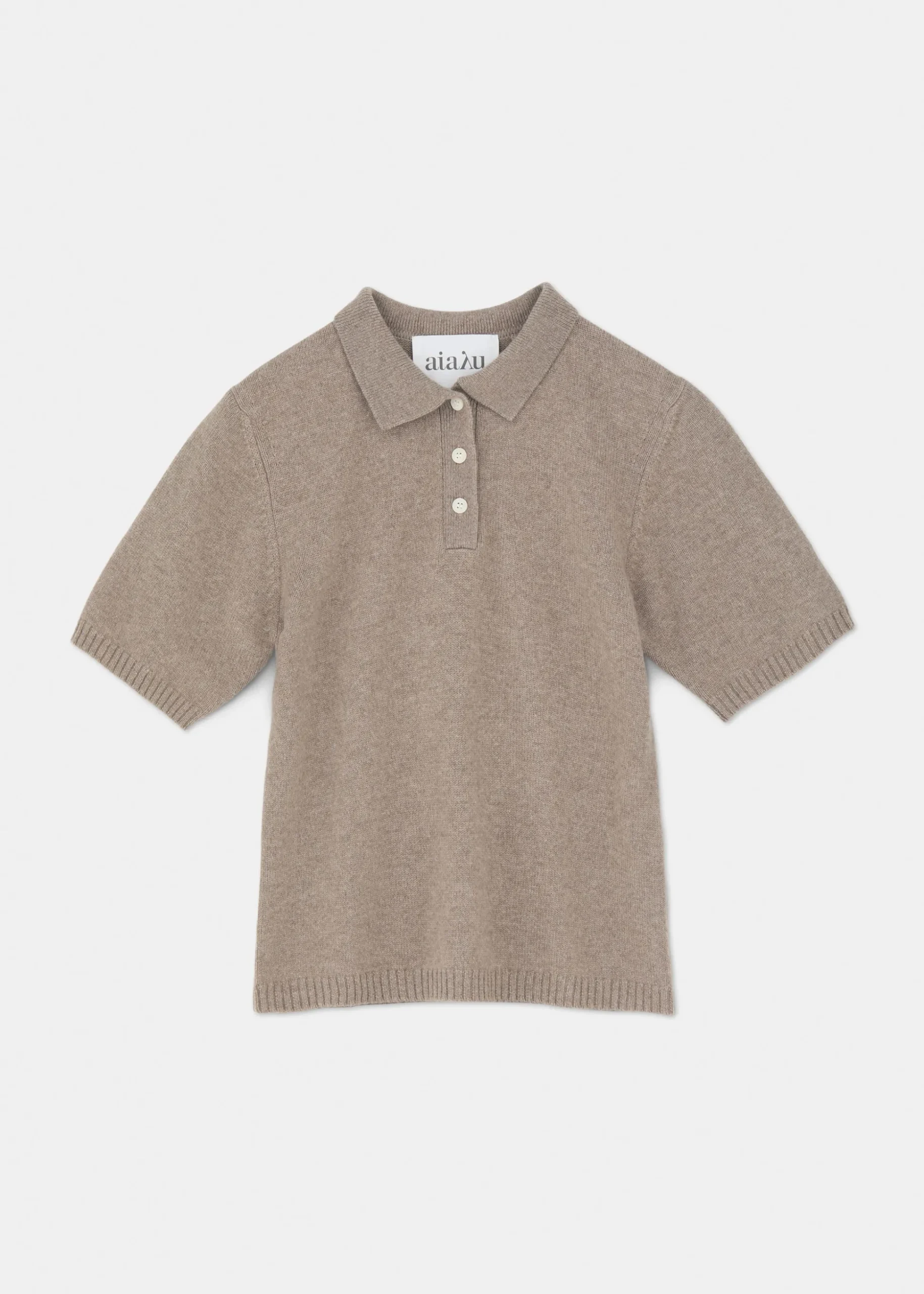 Vida cashmere polo neck t-shirt