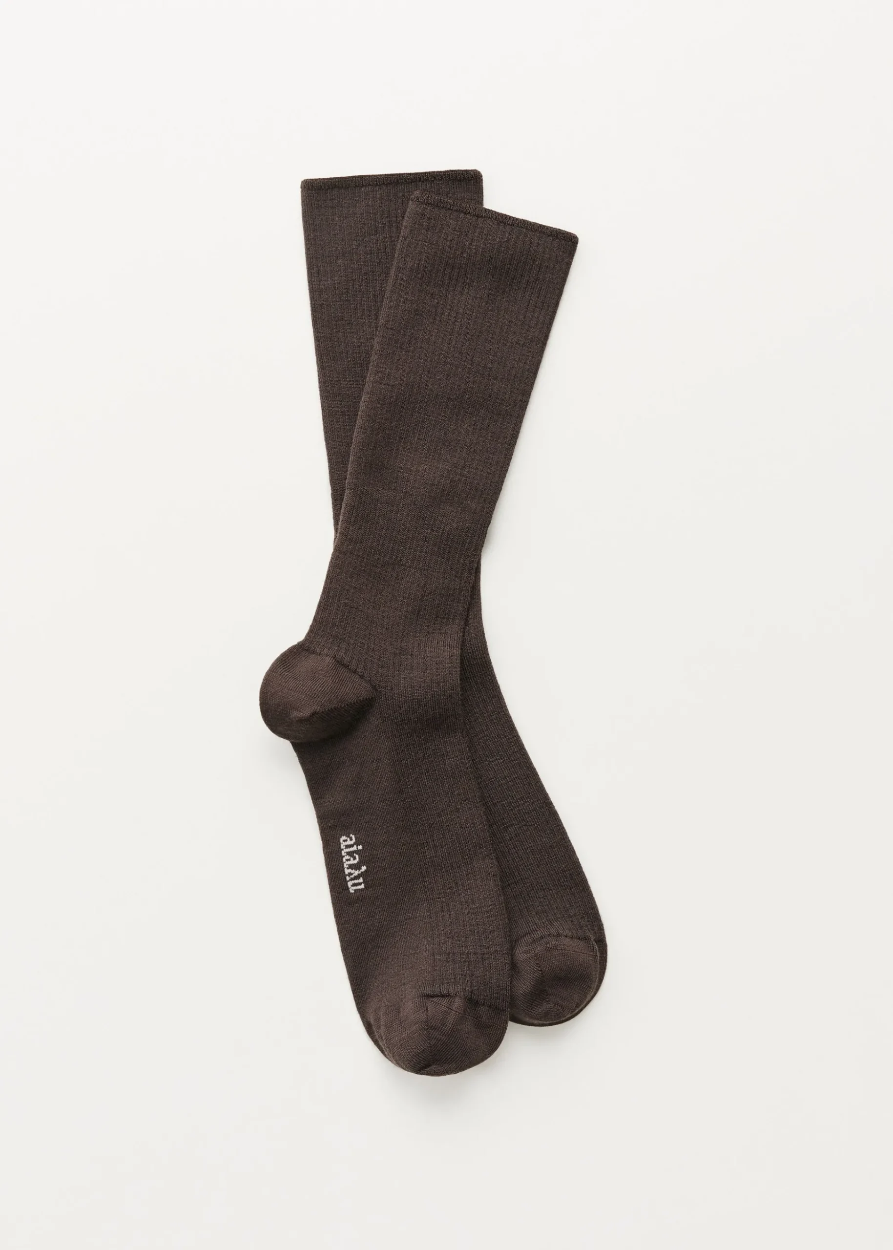 Wool rib socks