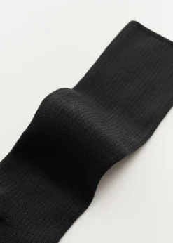 Wool rib socks