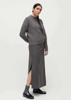 Wrap skirt fine wool
