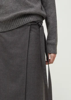 Wrap skirt fine wool
